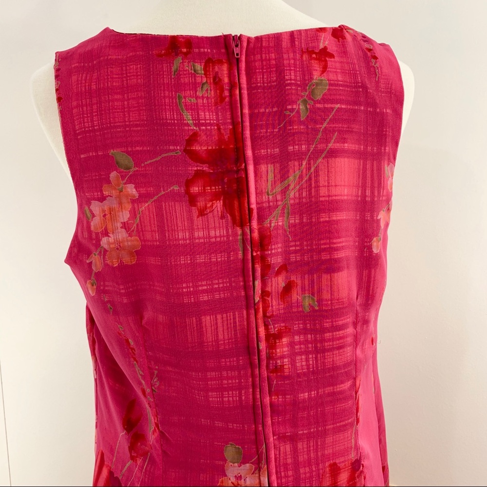 Hilliard $ Hanson 12 sleeveless dress pink floral - Picture 4 of 8